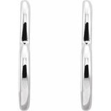 Platinum Heart Hoop Earrings-87040:603:P-ST-WBC