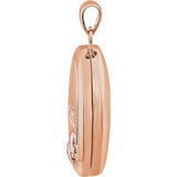14K Rose Gold-Plated Sterling Silver Oval Locket -28930:1002:P-ST-WBC