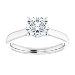 14K White 1 CT Lab-Grown Diamond Solitaire Engagement Ring  -LGD122089:60004:P-ST-WBC