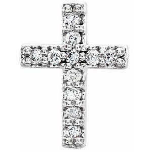 Platinum .05 CTW Diamond Cross Earrings
-R17013:603:P-ST-WBC
