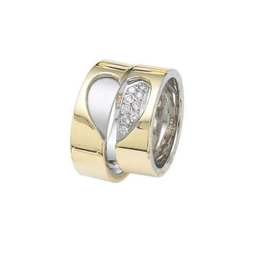 14k Gold His & Hers Gold 0.24ctw Diamond Wedding Band Set - H&H05-WBC
