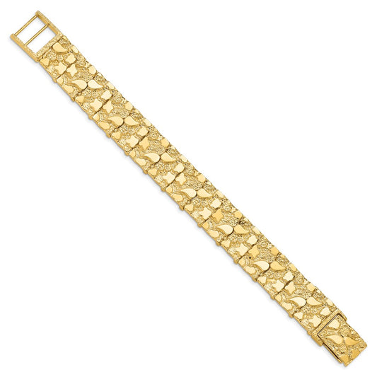 14k 15mm Nugget Bracelet-WBC-NB15-7