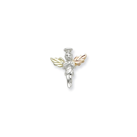 Sterling Silver & 12K Sm Angel Necklace-WBC-QBH136-18