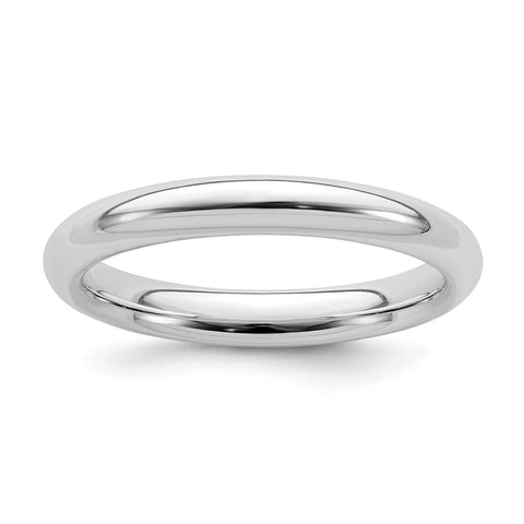 Sterling Silver 3mm Comfort Fit Band-QCF030-4-WBC