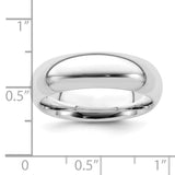 Sterling Silver Rhodium-plated 6mm Comfort Fit Band-QCF060RH-4-WBC