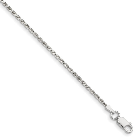 Sterling Silver 1.7mm Diamond-cut Rope Chain-WBC-QDC025-7