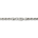 Sterling Silver 3.5mm Diamond-cut Rope Chain-WBC-QDC080-9