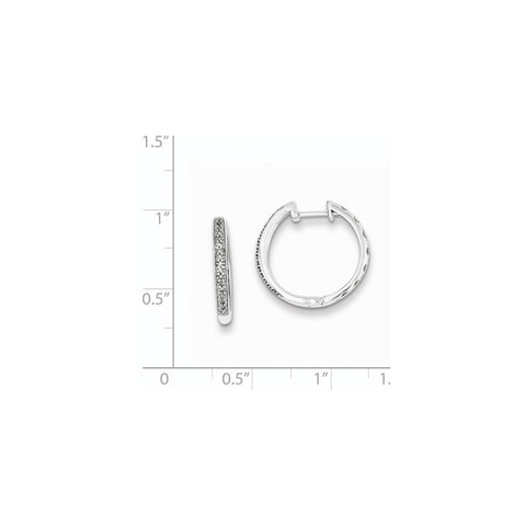 Sterling Silver Rhodium Diam. Earrings-WBC-QDX112