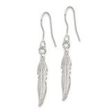 Sterling Silver Feather Earrings-WBC-QE26