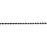 Sterling Silver Ruthenium-plated 3mm Rope Chain-WBC-QFC201-8