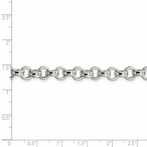 Sterling Silver 6.75mm Rolo Chain-WBC-QFC78-7