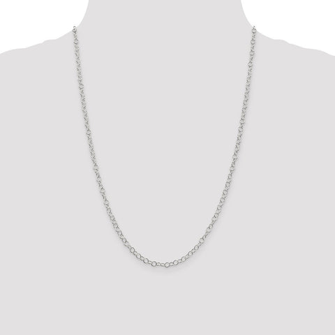 Sterling Silver 3.5mm Fancy Cable Chain-WBC-QFC82-24