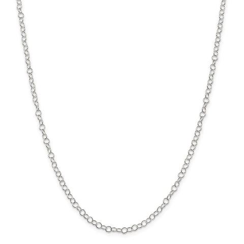 Sterling Silver 3.5mm Fancy Cable Chain-WBC-QFC82-24