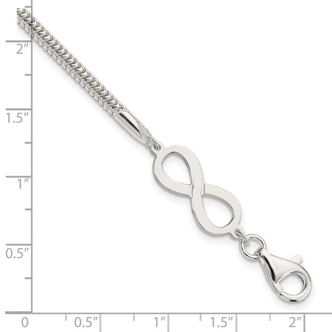 Sterling Silver Infinity Symbol Bracelet-WBC-QG3814-7.5