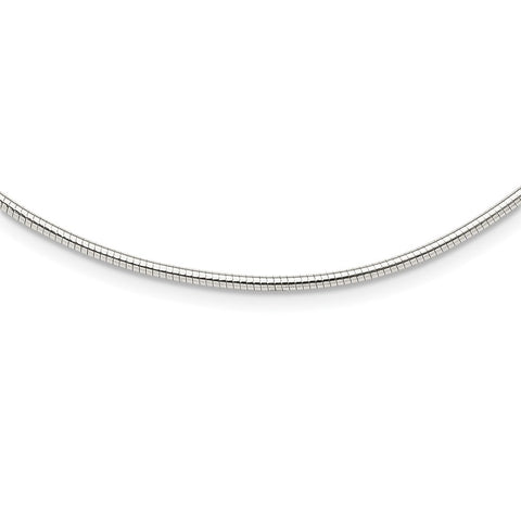 Sterling Silver Round 2mm w/2in. Ext Neckwire Chain-WBC-QG4221-16
