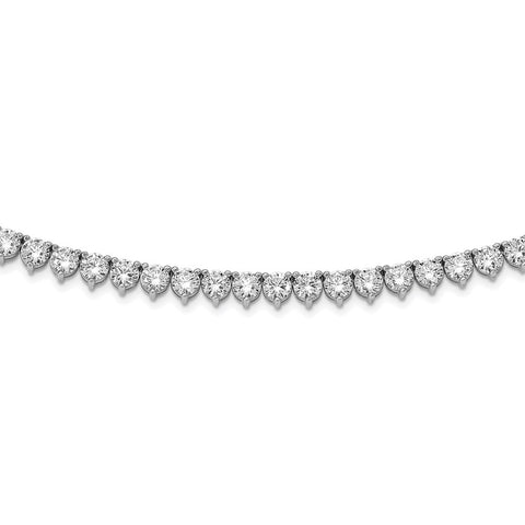 Sterling Silver 36 inch CZ Necklace-WBC-QG5623-36