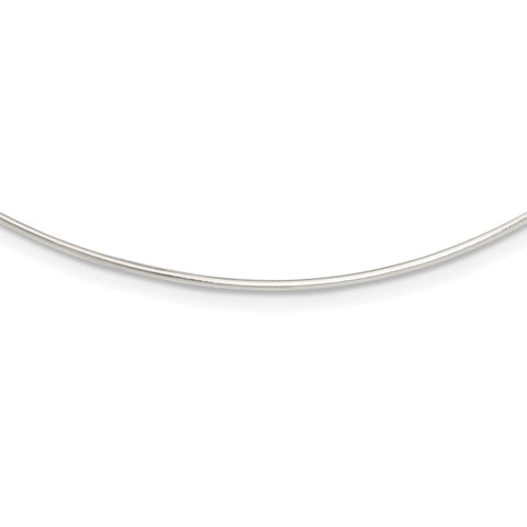 Sterling Silver Solid Polished 1.4mm Neck Wire Necklace-WBC-QH372-18