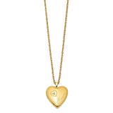 1/20 Gold Filled 20mm Diamond in Heart Forever Heart Locket Necklace-WBC-QLS285-18