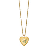 1/20 Gold Filled 20mm Enameled Mom Heart Locket Necklace-WBC-QLS286-18