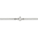 Sterling Silver 2.8mm Open D/C Curb Chain-WBC-QPE30-7