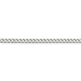 Sterling Silver 3.65mm Open D/C Curb Chain-WBC-QPE31-8