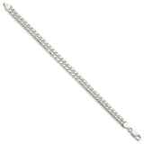 Sterling Silver 7mm Domed w/ Side D/C Curb Chain-WBC-QRC200-9