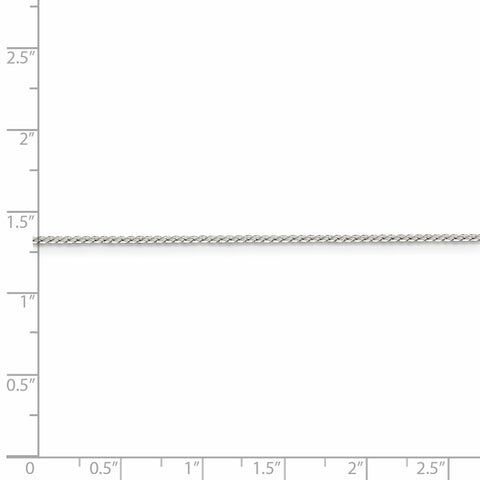 Sterling Silver 1mm Round Franco Chain-WBC-QRF050-22