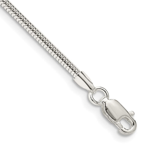 Sterling Silver 2mm Round Snake Chain-WBC-QSNL060-8