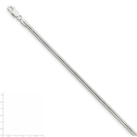 Sterling Silver 3mm Round Snake Chain-WBC-QSNL080-8