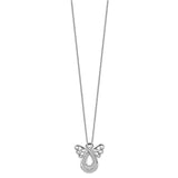 Sterling Silver CZ Angel Of Comfort 18in. Necklace-WBC-QSX547
