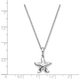 Sterling Silver CZ Make A Difference 14in. Necklace w 2in. ext-WBC-QSX640