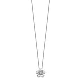 Sterling Silver CZ Be A Blessing 14in. Necklace w/ 2in. ext-WBC-QSX668