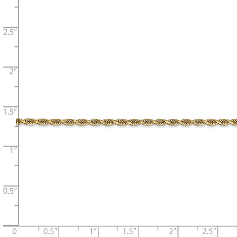 14k 2.25mm D/C Quadruple Rope Chain Anklet-WBC-QTR018-9