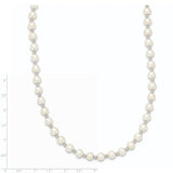 14k White Gold 6-7mm White Near Round FW Cultured Pearl Necklace-WBC-XF572-18
