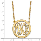 Sterling Silver/Gold-plated Small Family Monogram Necklace-WBC-XNA569GP