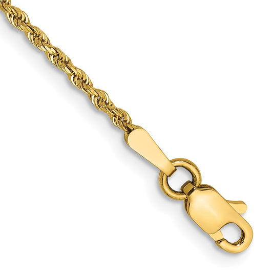 Diamond-cut Rope with Lobster Clasp Anklet - WBC