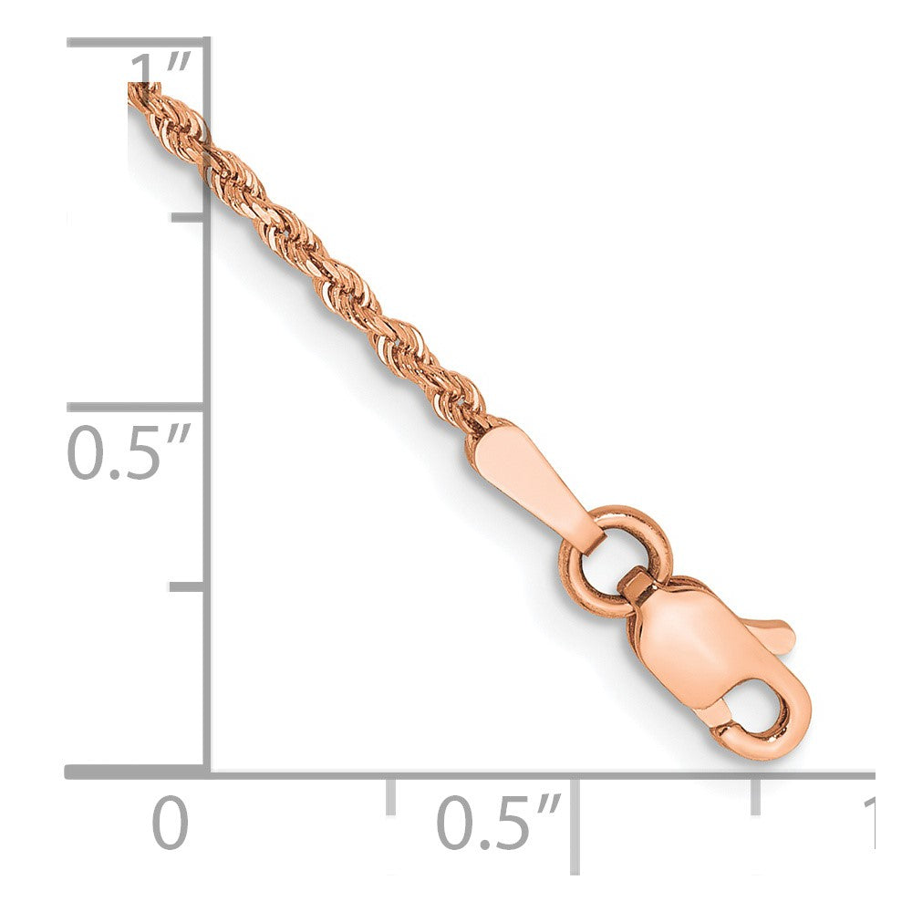 Diamond-cut Rope with Lobster Clasp Anklet - WBC