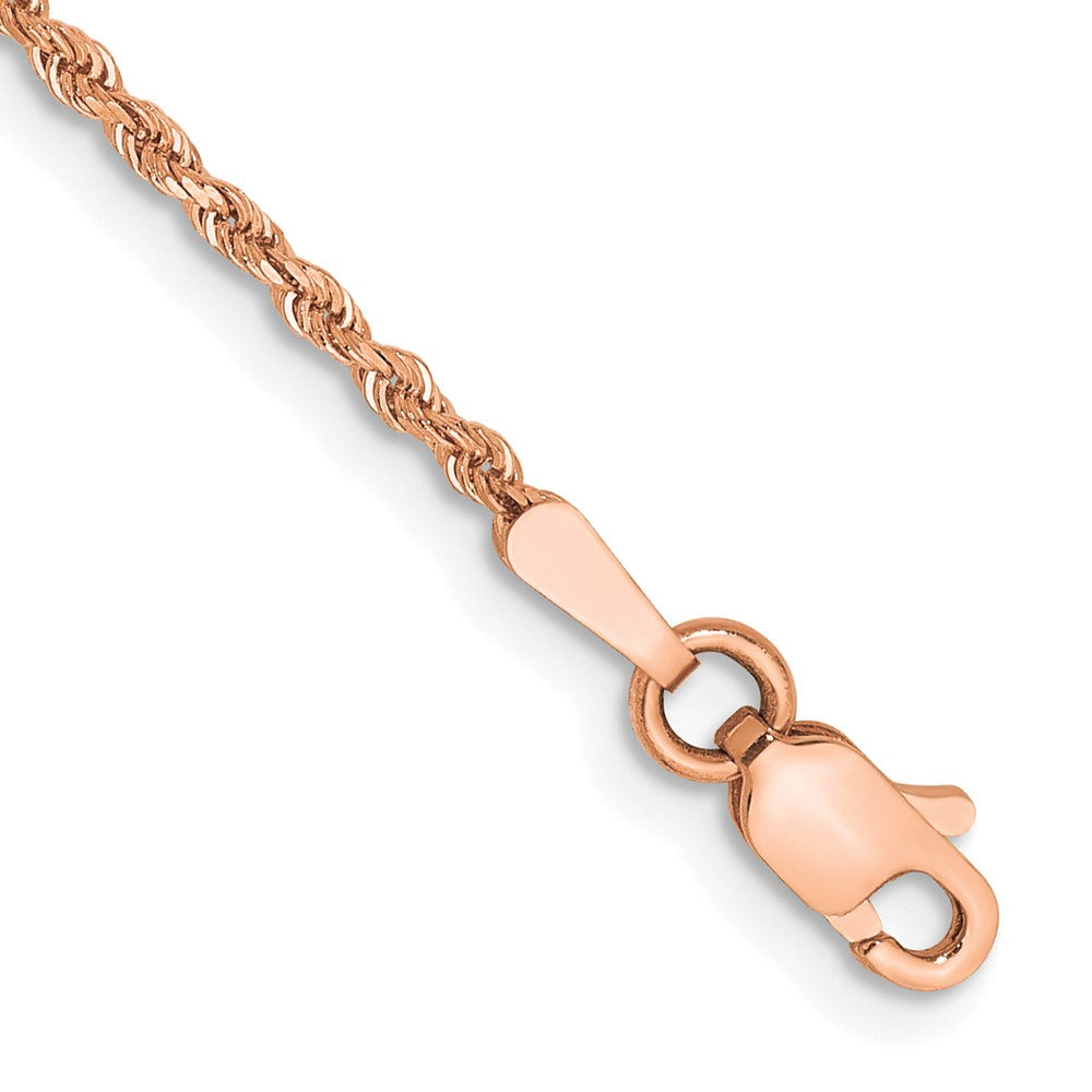 Diamond-cut Rope with Lobster Clasp Anklet - WBC