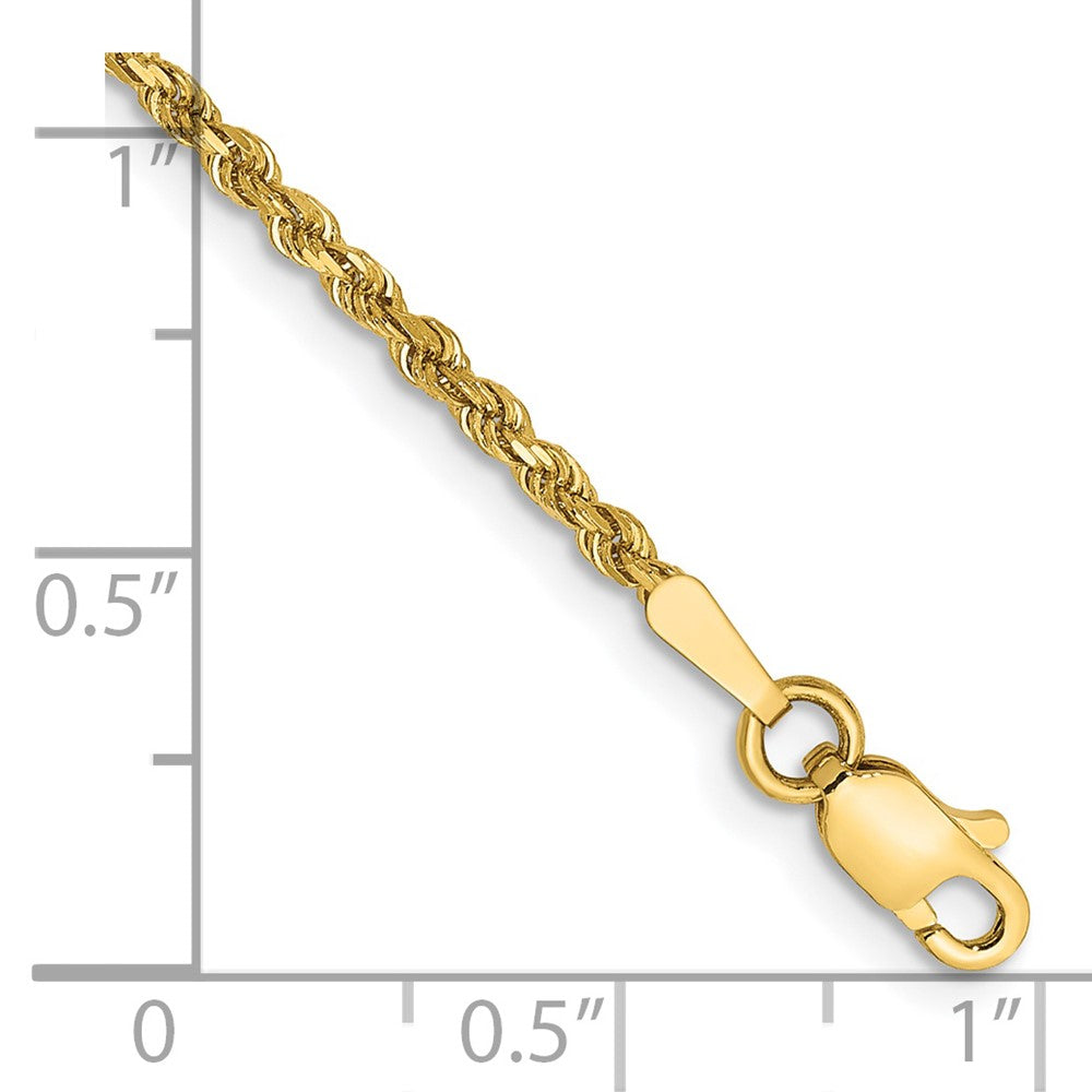 Diamond-cut Rope with Lobster Clasp Anklet - WBC