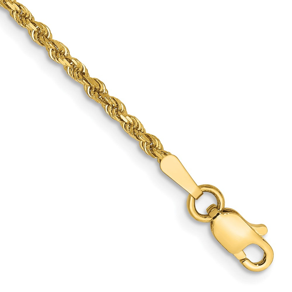 Diamond-cut Rope with Lobster Clasp Anklet - WBC