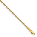 14K 20inch 1.75mm Diamond-cut Rope with Lobster Clasp Chain -WBC
