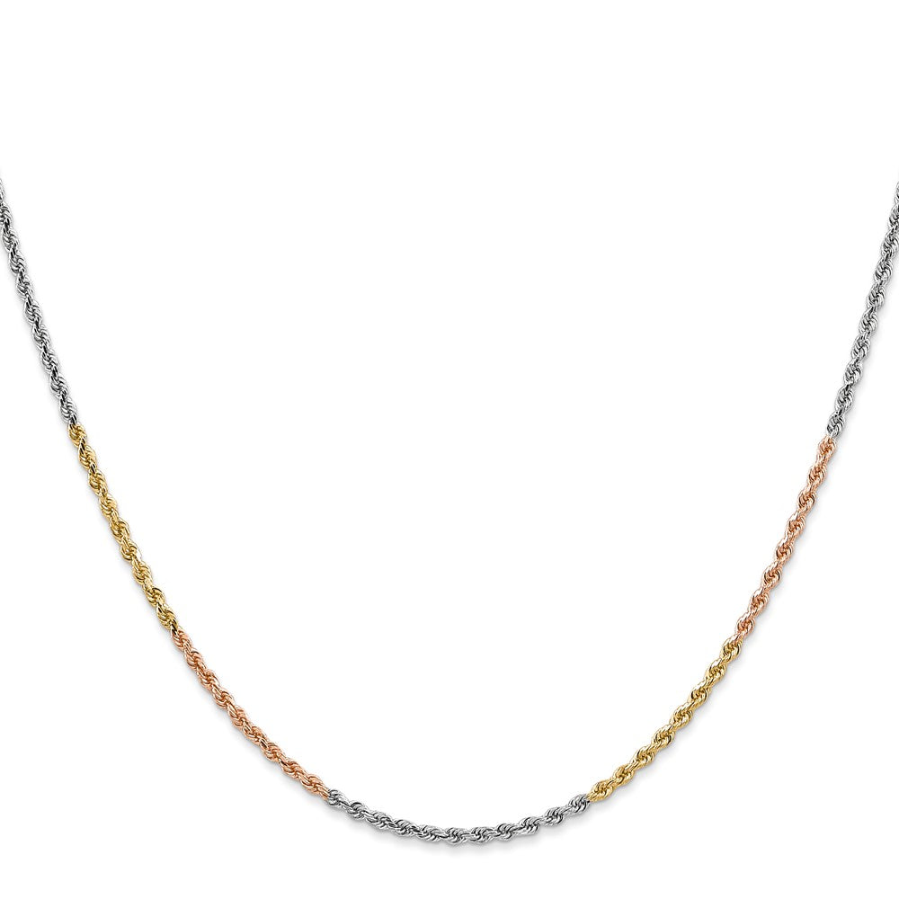 Tri-colored Diamond-cut Rope with Lobster Clasp Chain - WBC