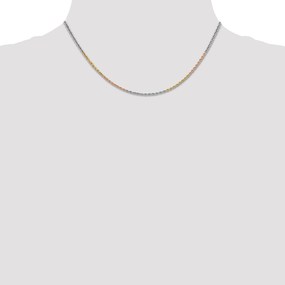 Tri-colored Diamond-cut Rope with Lobster Clasp Chain - WBC