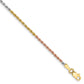 Tri-colored Diamond-cut Rope with Lobster Clasp Chain - WBC