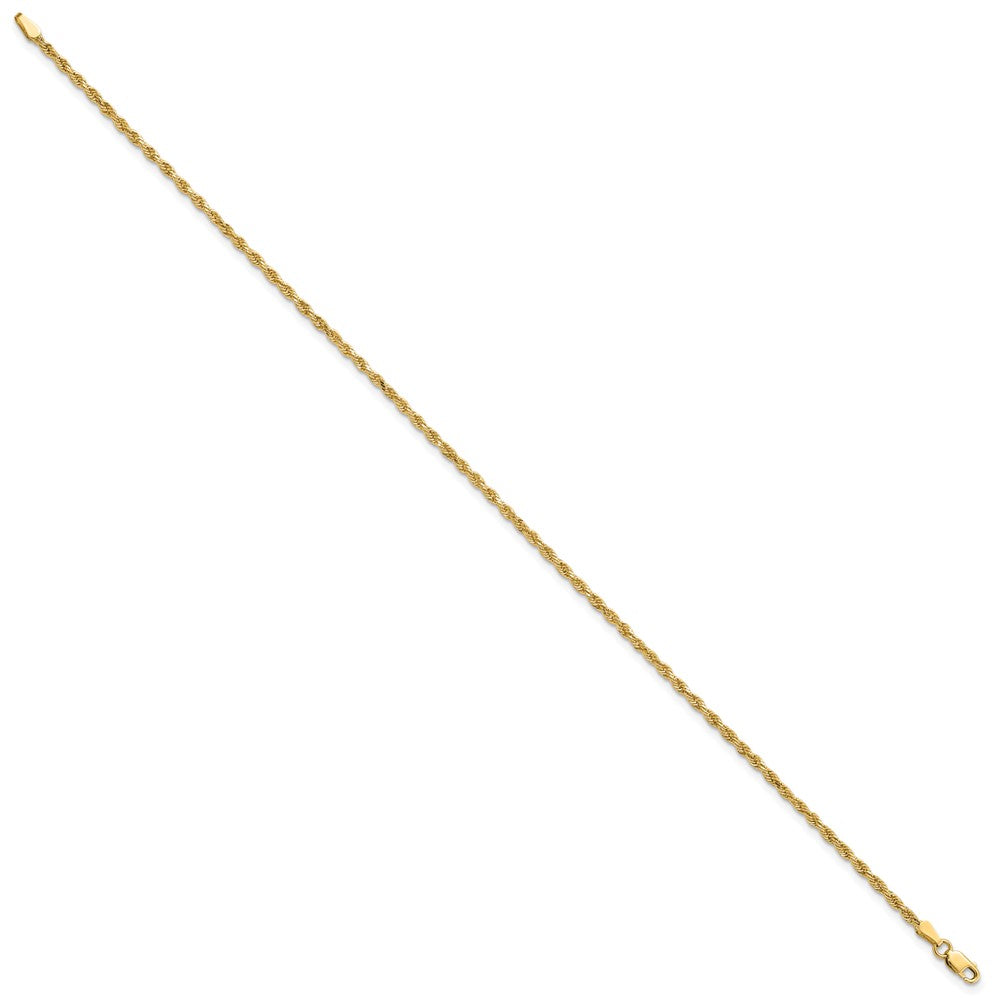 Diamond-cut Rope with Lobster Clasp Anklet - WBC