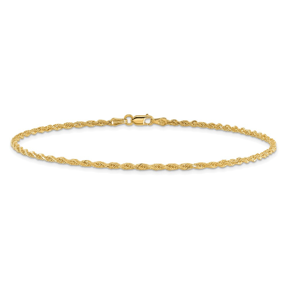 Diamond-cut Rope with Lobster Clasp Anklet - WBC