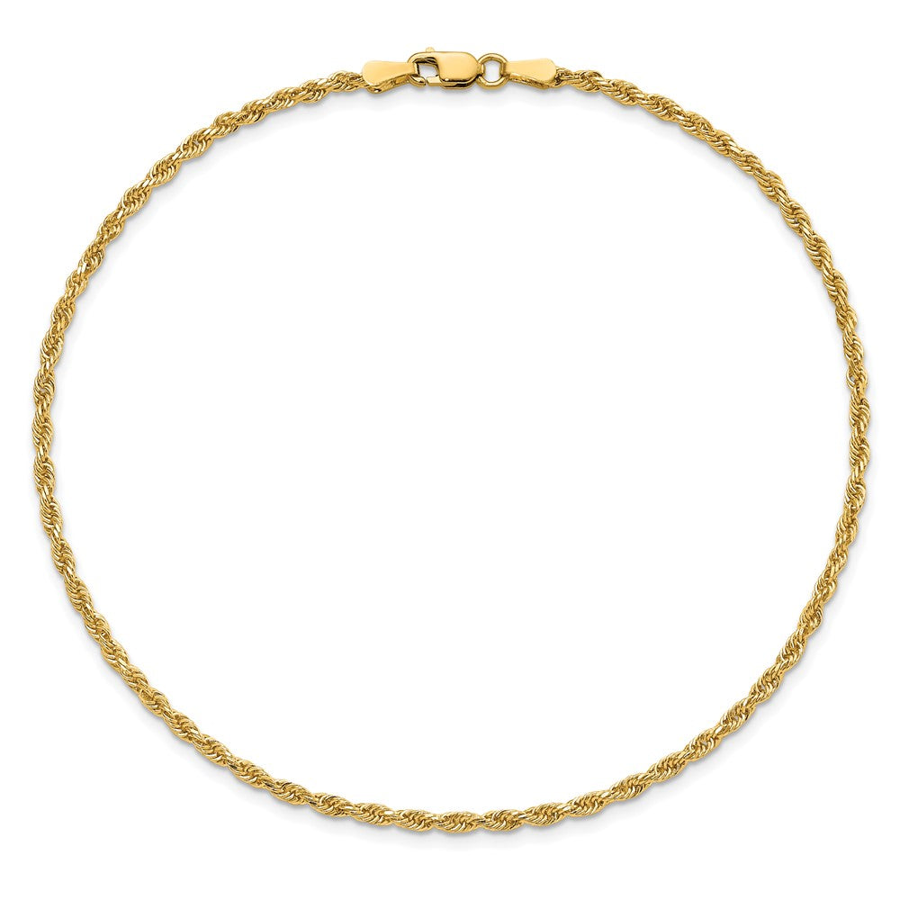 Diamond-cut Rope with Lobster Clasp Anklet - WBC