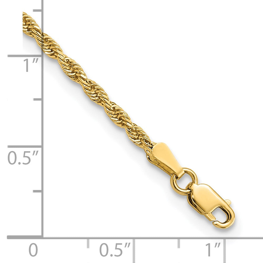 Diamond-cut Rope with Lobster Clasp Anklet - WBC