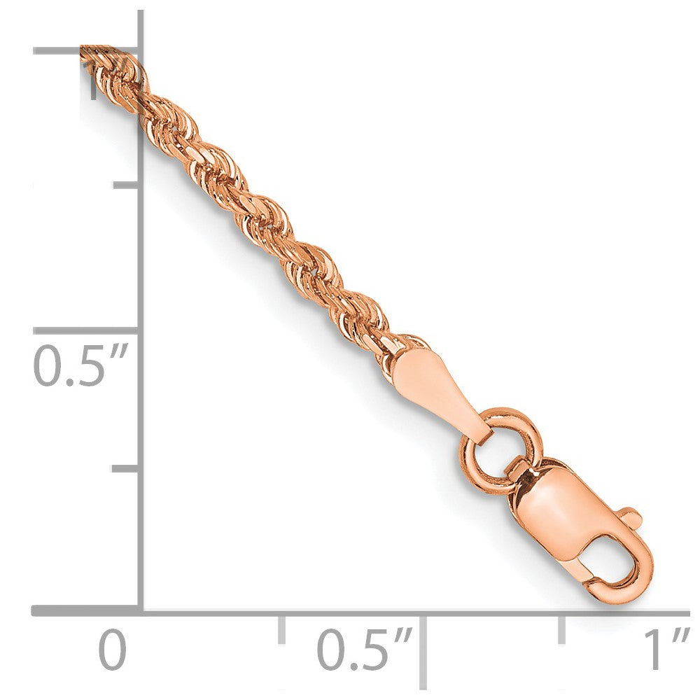 Diamond-cut Rope with Lobster Clasp Anklet - WBC