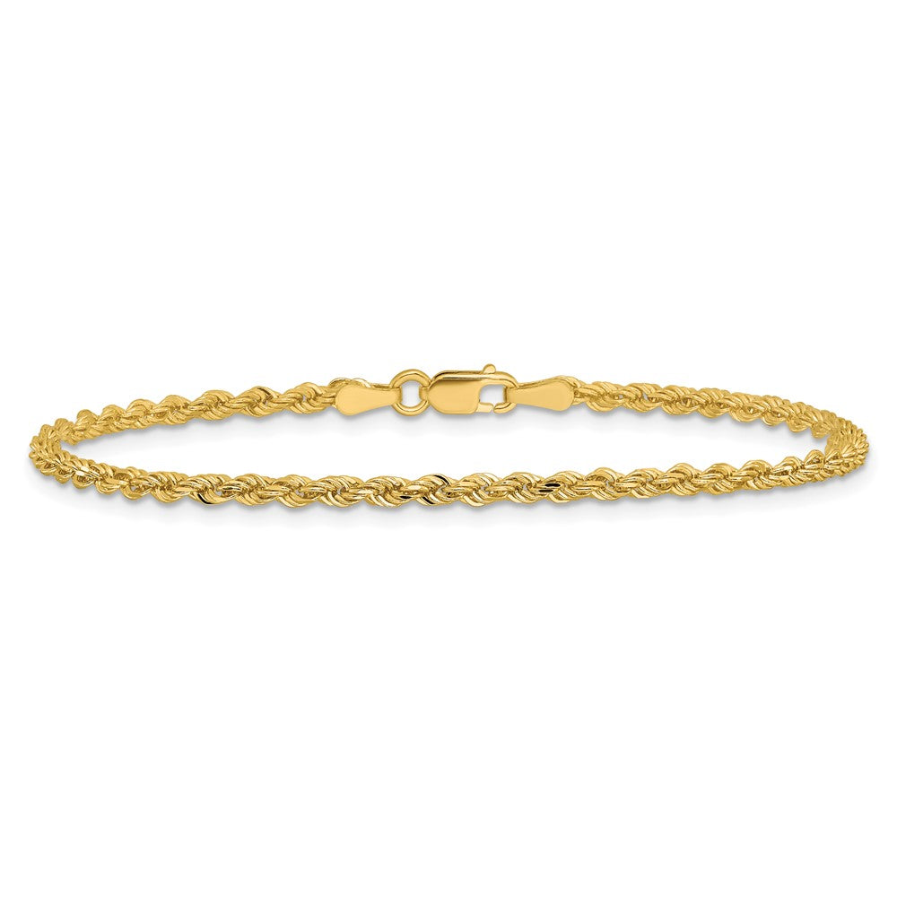 Diamond-cut Rope with Lobster Clasp Anklet - WBC
